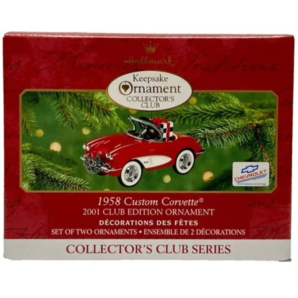 Vintage Christmas Ornament 1958 Custom Corvette Collector Club Edition Car‎ 2001